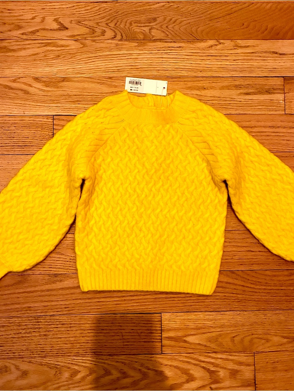 Janie and Jack Bright Yellow Cable Knit Sweater